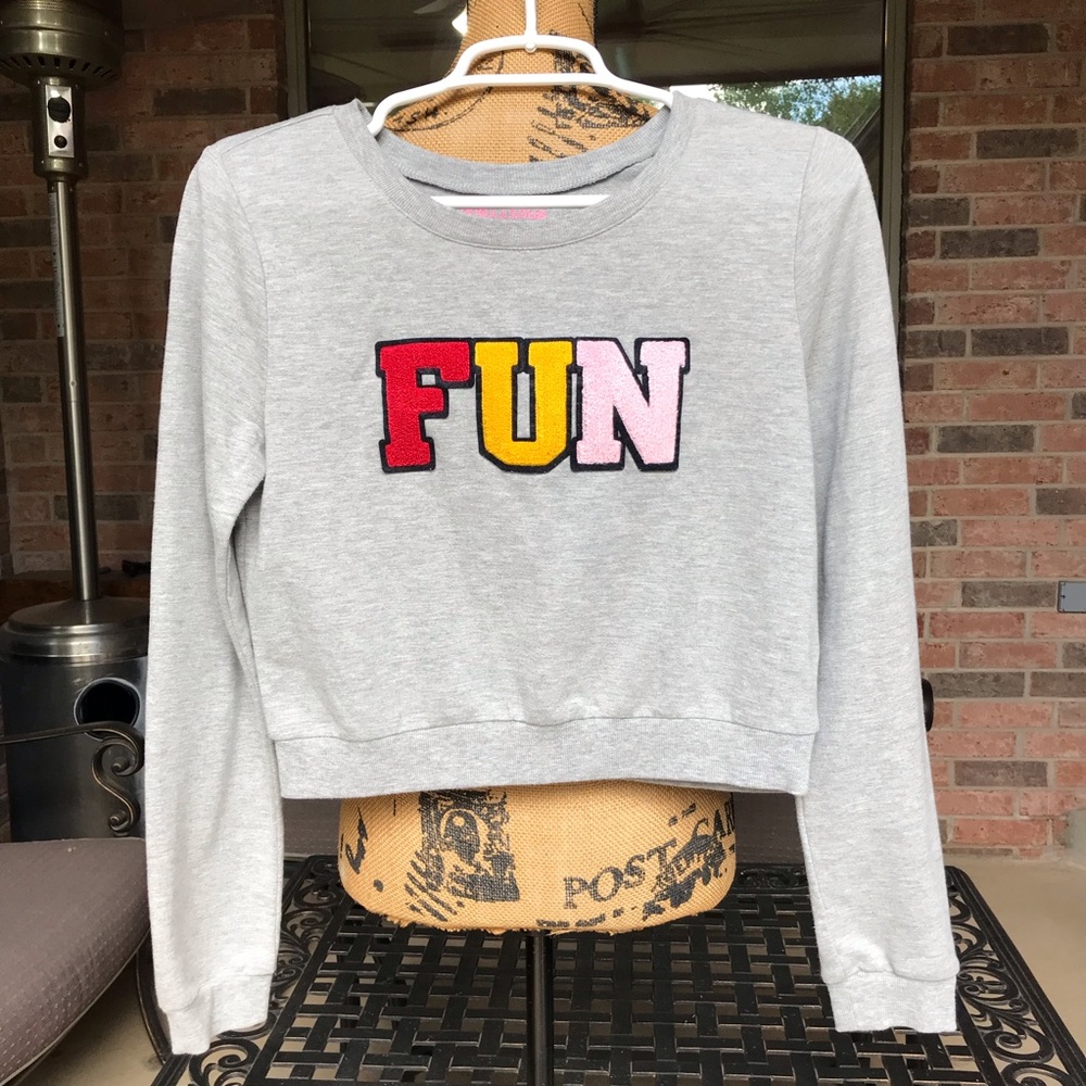 Rebellious One Crop Sweatshirt FUN Small